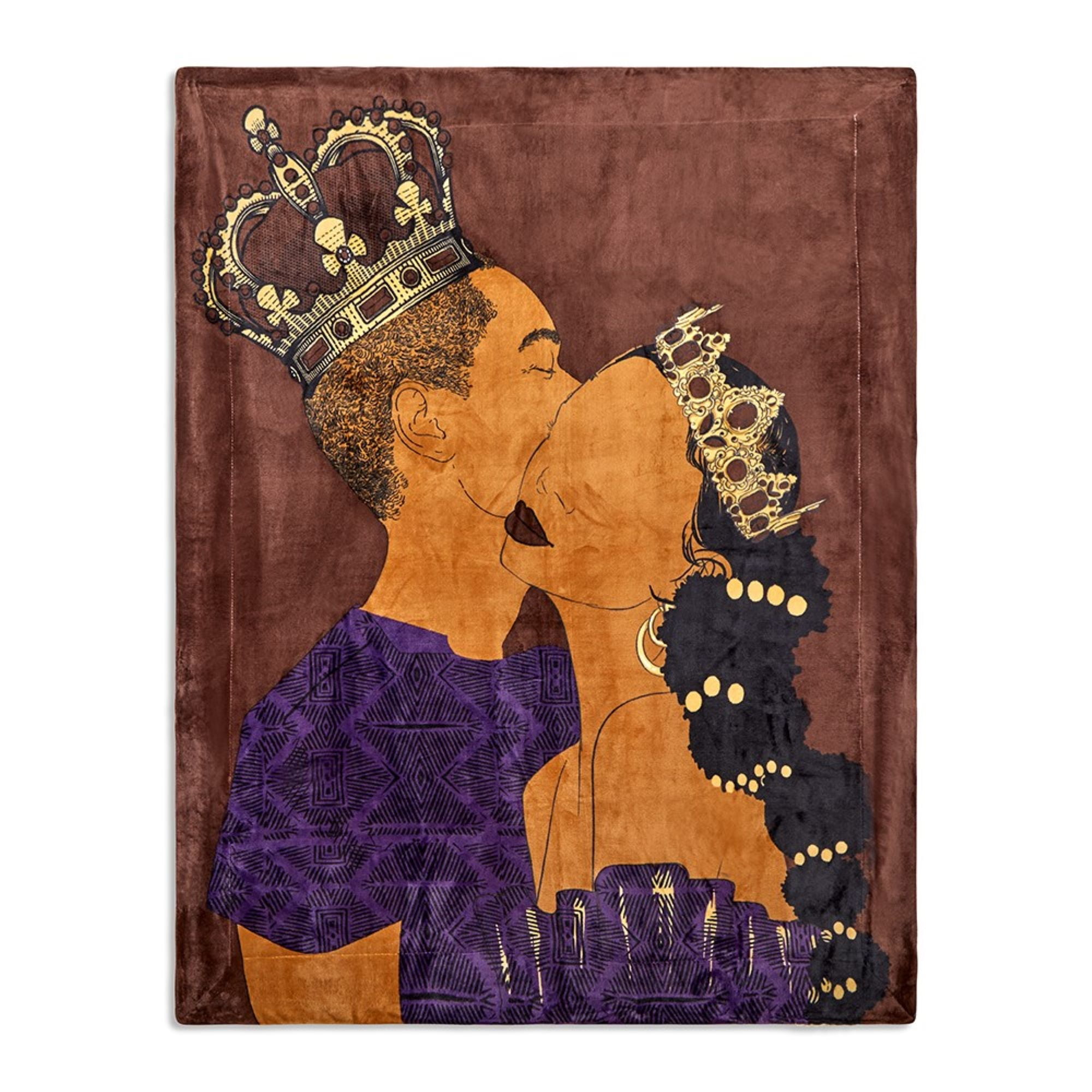 Queen and King Brown Reversible Sherpa Fleece Blanket