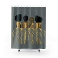 thumbnail image 1 of Pardon My Fro Royal Grommet Polyester Shower Curtain for Bathroom, Gray & Gold, 71 x 71 in, 1 Piece, 1 of 5