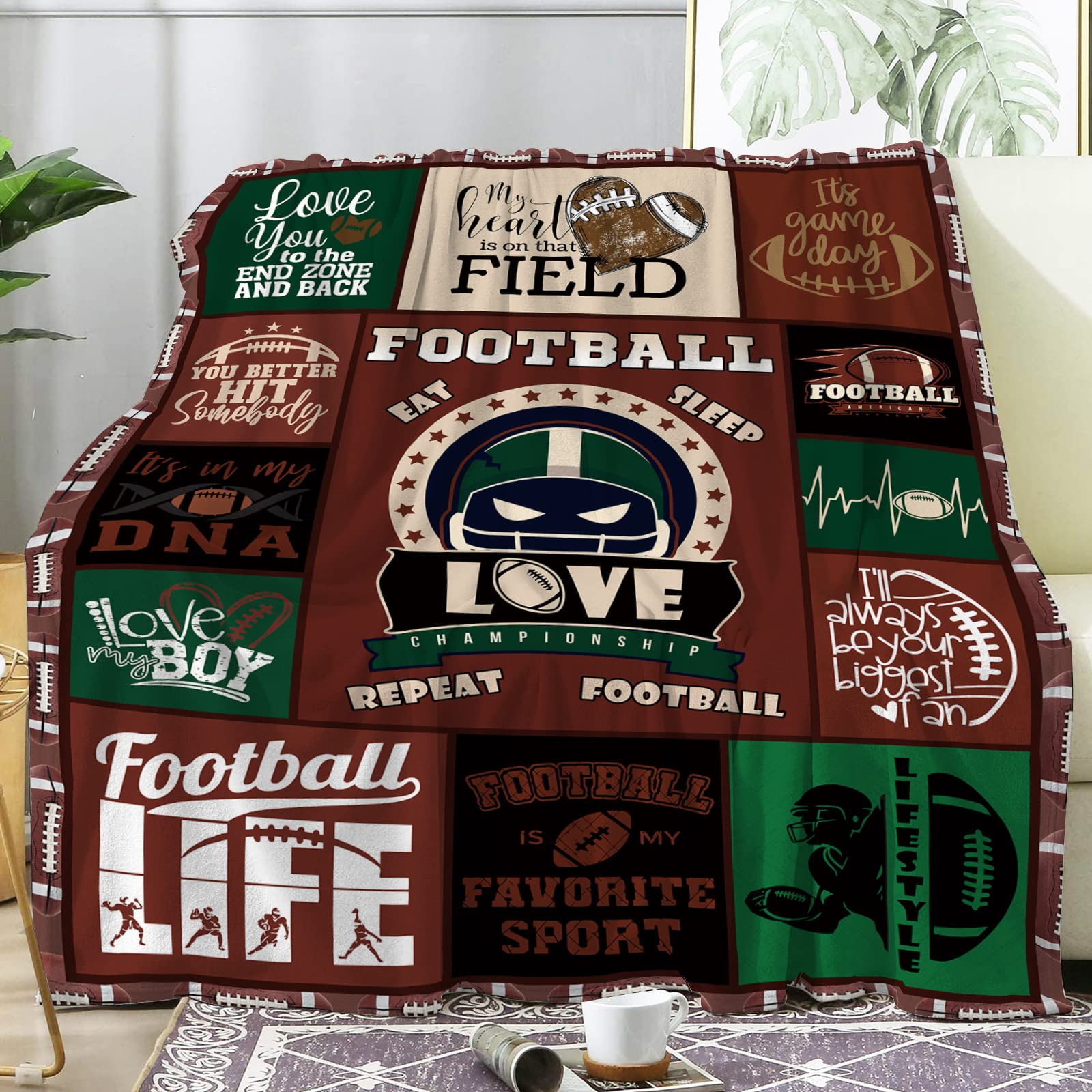 Customized Football Gifts Paready American Football Blanket Soft Football  Gifts Blanket For Football Blankets For Boys, image size:1600x1600