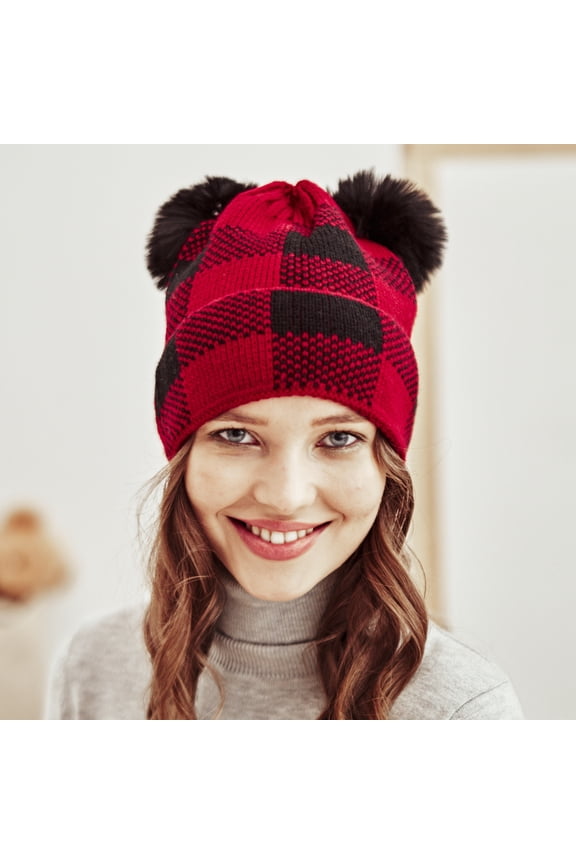 Parent Beanie Hat, Mother Father Son Winter Warm Knit Hat, Women Men Soft Beanie Cap