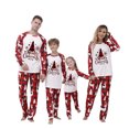 thumbnail image 1 of Parent-Child Christmas Nightclothes, Long Sleeve Round Neck Tree Print Tops+ Trousers Suit/ Infants Romper, 1 of 8