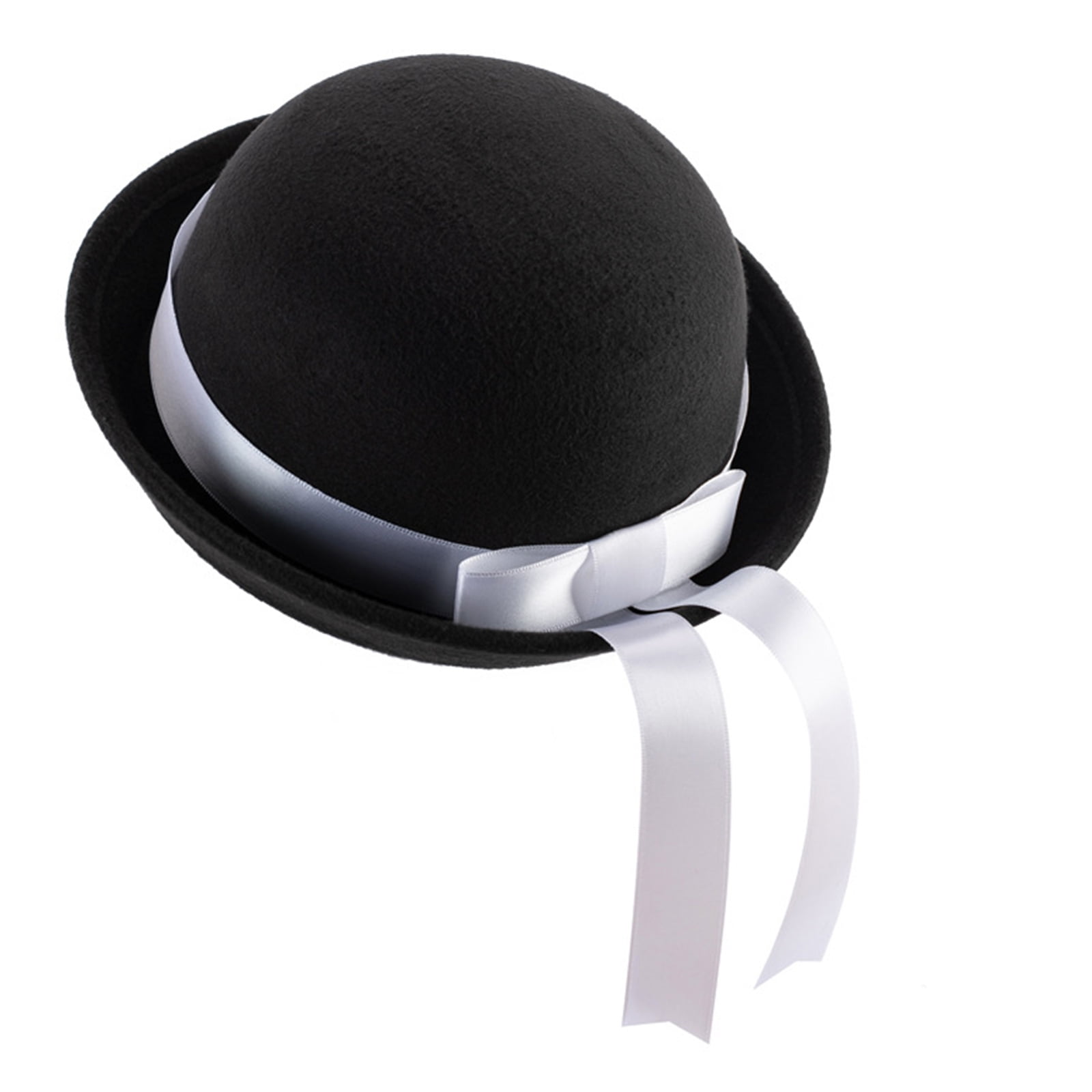 Parent-Child Derby Hat Trendy Vintage Ribbon Bow Bowler Hat Elegant ...