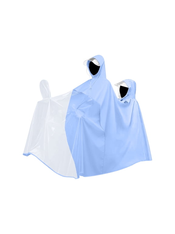Parent-Child Electric Bike Rain Poncho, Oversized Thickened Full-Body Stormproof Rain Cape for Mother and Child