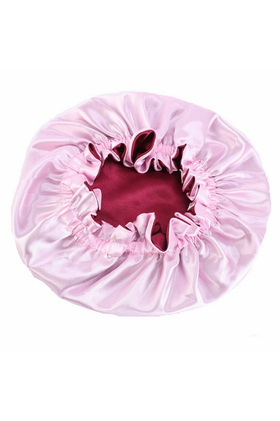 Parent Child Lace Satin Nightcap Imitation Silk Hair Design Cap for Ladies and Kids Soft Comfortable Sleep Accessory