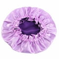thumbnail image 1 of Parent Child Lace Satin Nightcap Imitation Silk Hair Design Sleeping Cap for Ladies and Kids, 1 of 7