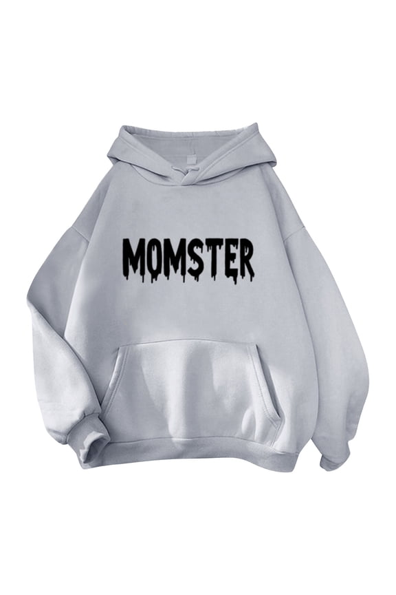 Parent Child Matching Outfits Family Long Sleeve Hooded Sweatshirt Casual Comfortable Everyday Wear Printed Pullover