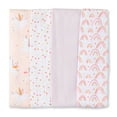 thumbnail image 1 of Parent's Choice Cotton Flannel Receiving Blankets for Baby Girls, Rainbow, 4 Pack, 1 of 7