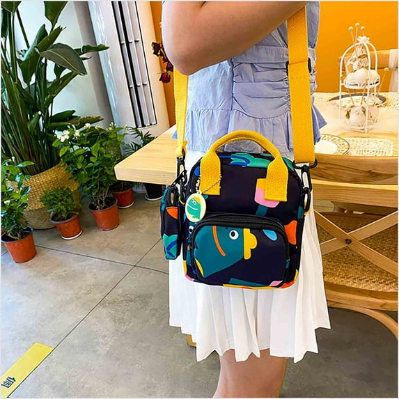 Parent-child Bag Kindergarten Satchel Casual Children Bag Across-body Floral Print Bag