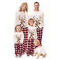 thumbnail image 1 of Parent-child Clothing  Christmas Pajamas Set  Long Sleeves + Trousers, Elk Pattern Festive Accessory, 1 of 10