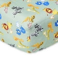 thumbnail image 1 of Parent's Choice 100% Cotton Infant Fitted Crib Sheet, Jungle Family, 1 of 8
