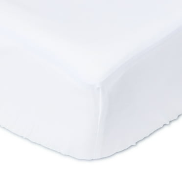 Parent's Choice 100% Cotton Infant Fitted Crib Sheet, Solid White