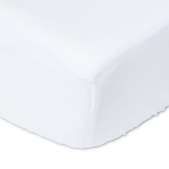 Parent's Choice 100% Cotton Infant Fitted Crib Sheet, Solid White