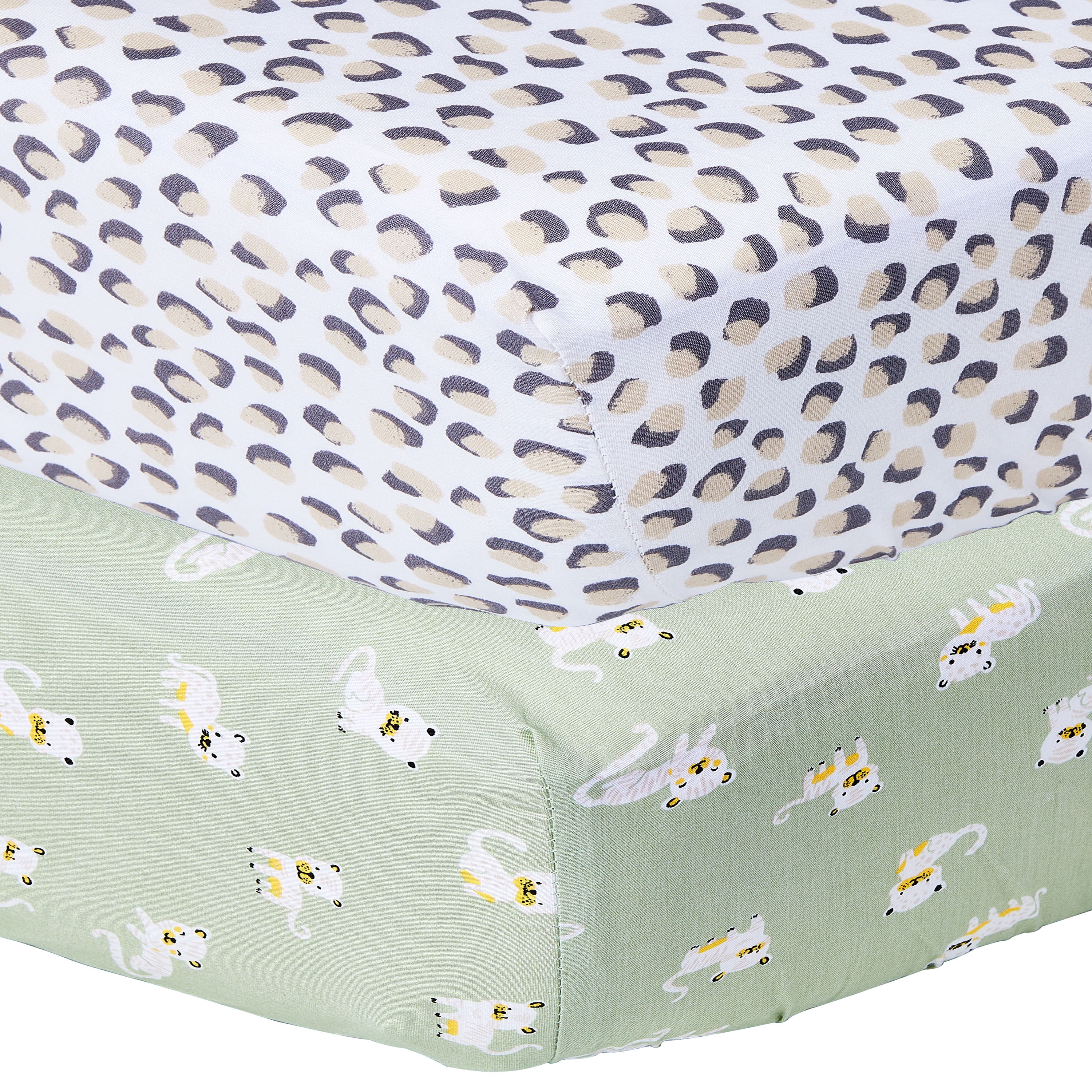 2 Pack 100 Cotton Infant Fitted Crib Sheets