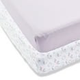 thumbnail image 1 of Parent's Choice Fitted Crib Sheets, Purple Rainbow, 2 Pack, 1 of 10