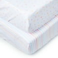 thumbnail image 1 of Parent's Choice 2-Piece Cotton Fitted Crib Sheets for Baby Boys and Girls, Dots & Stripes, 1 of 9