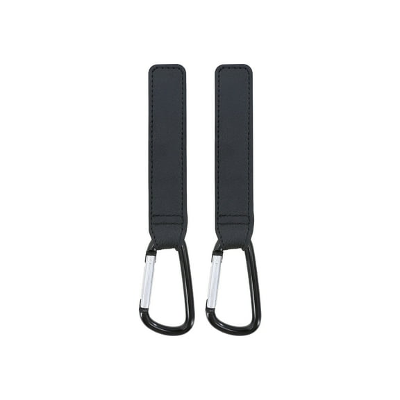 Parent's Choice Universal Stroller Hooks Organizer Clips For Hanging Bags 2Pack Black