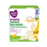 (4 pack) Parent's Choice 2nd Stage Banana Baked Rice Snack Rice Rusks 6+ Months, 1.76 oz