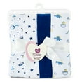 thumbnail image 1 of Parent's Choice 4-Piece Cotton Flannel Blankets, 30x30, Blue, 1 of 7