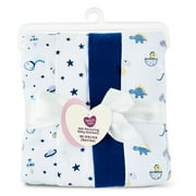 Parent's Choice 4-Piece Cotton Flannel Blankets, 30x30, Blue