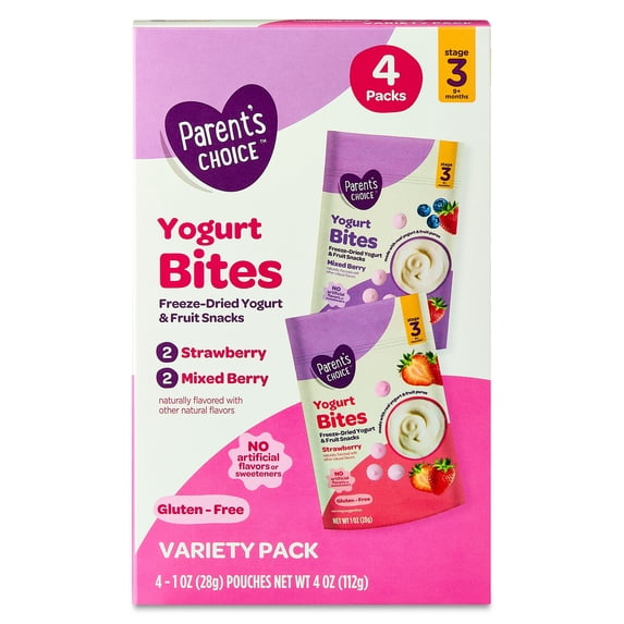 Parent’s Choice™ Assorted Flavors Stage 3 Toddler Yogurt Bites, 4 oz Pouch