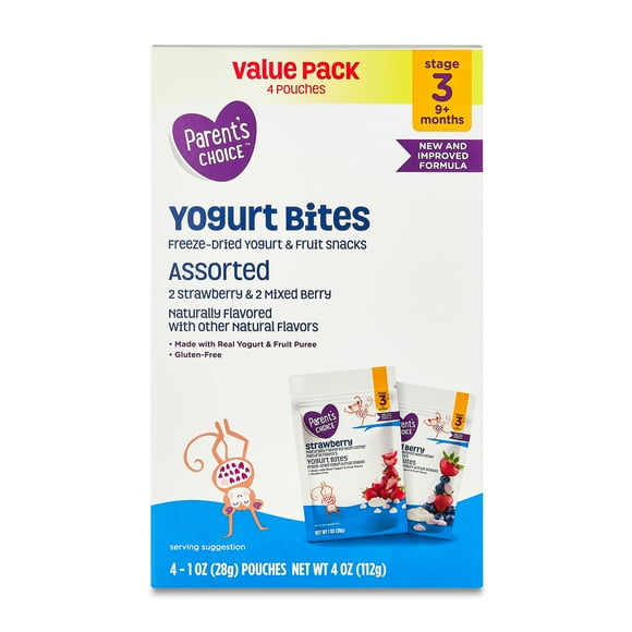 Parent's Choice Yogurt Bites Assorted Stage 3 Toddler Snacks, 4 oz