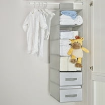 Parent's Choice 6 Shelf Fabric Closet Organizer, Grey