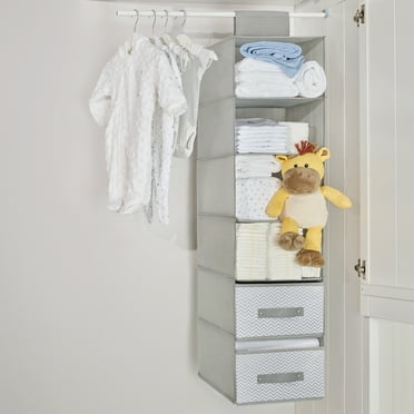 Parent's Choice 6 Shelf Fabric Closet Organizer, Grey