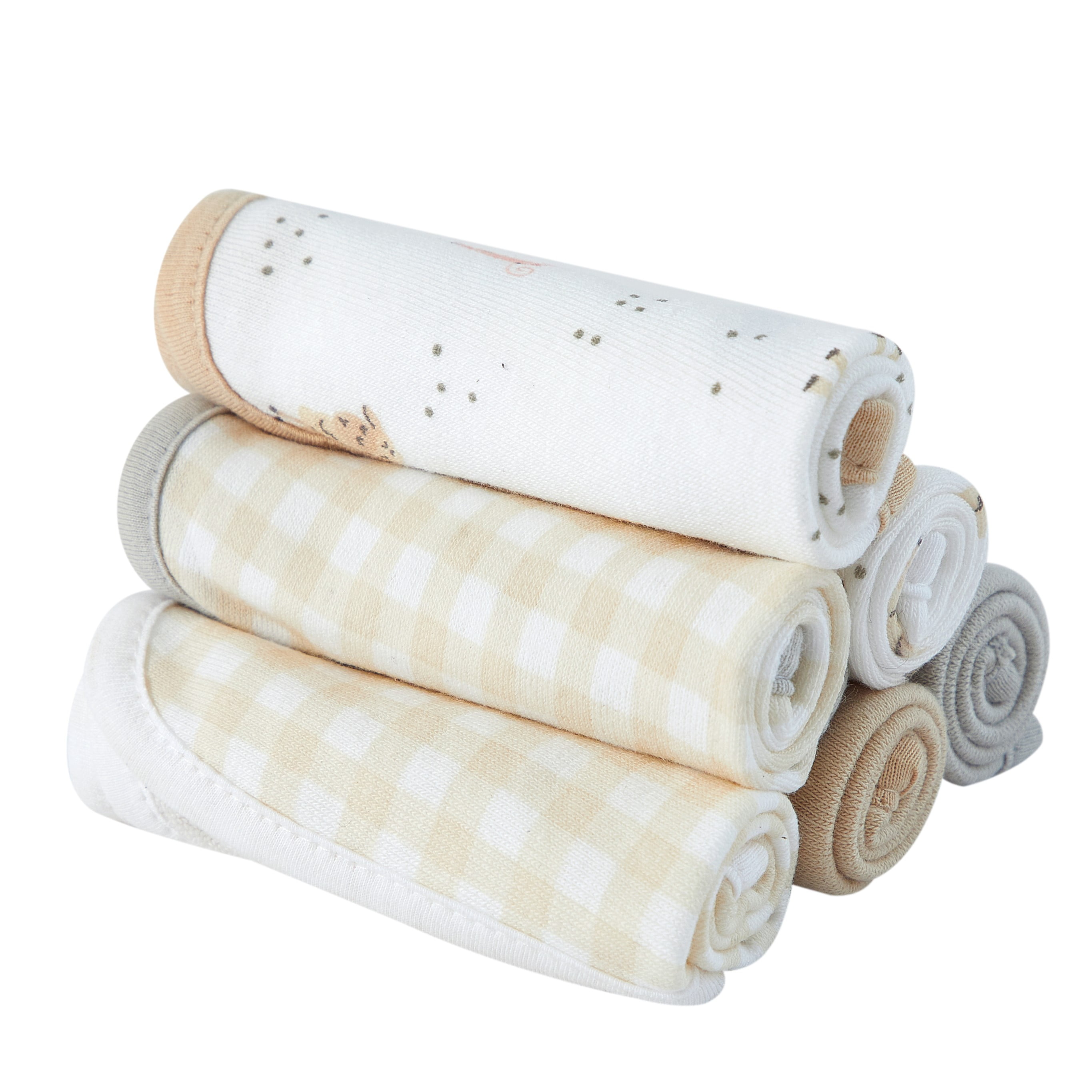 Parent's Choice 9"x9" Farm Animals Washcloths, 6 Pack