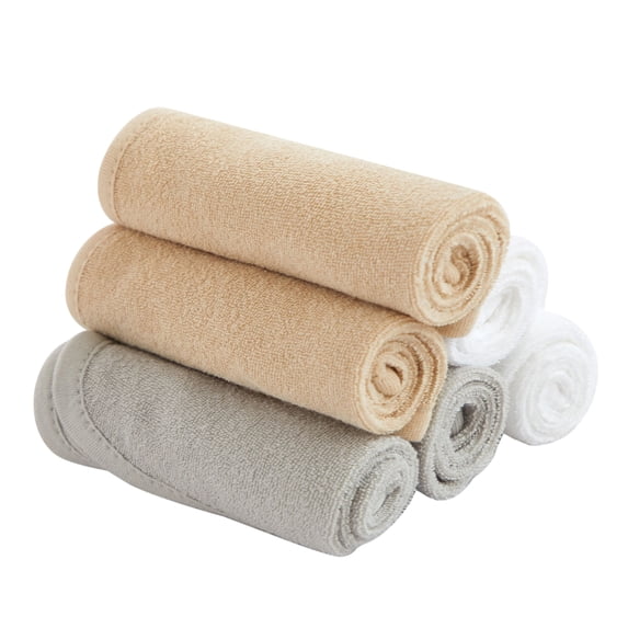Parent's Choice 9"x9" Solid Washcloths, 6 Pack