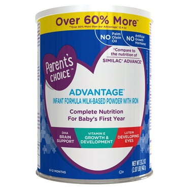 Parent's Choice Advantage Infant Formula Powder, 33.2 oz Canister
