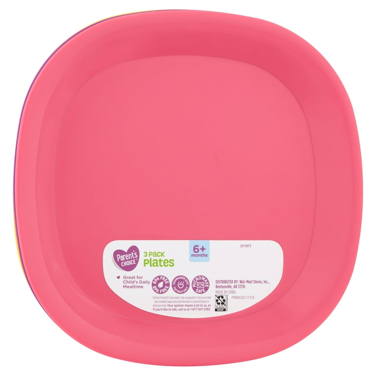 Parent s Choice Baby Feeding Plates 3 Pack Walmart