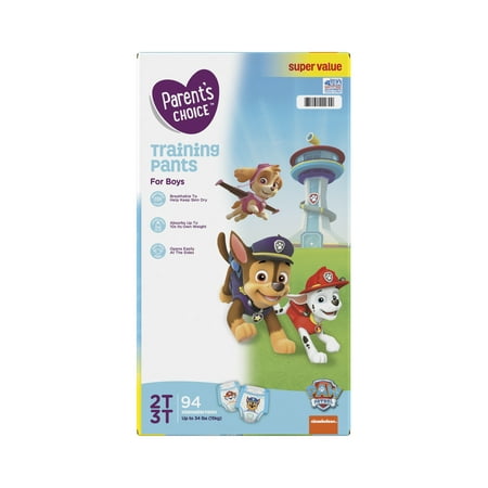 Parent's Choice Boys Training Pants, 2T - 3T, 94 Count