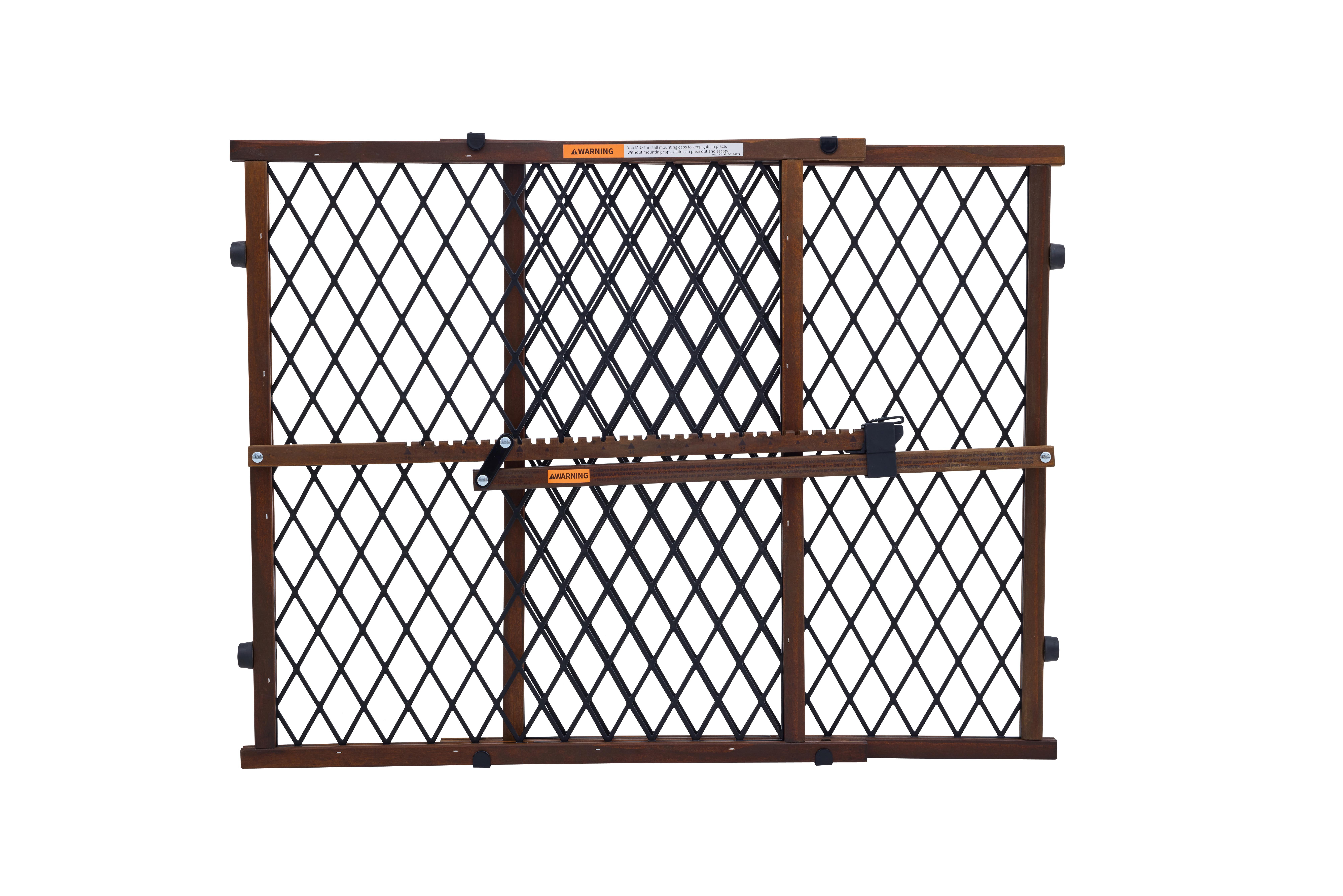 Parent's Choice Brown Farmhouse Safety Baby Wooden Gate for Aged 6 to 24 Months