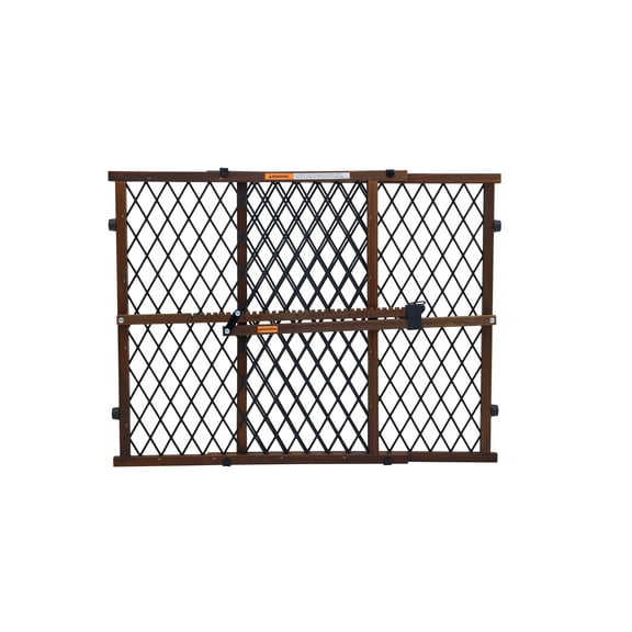 Parent's Choice Brown Farmhouse Safety Baby Wooden Gate for Aged 6 to 24 Months