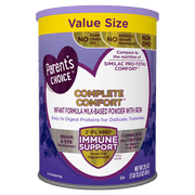 Parents Choice Complete Comfort Baby Formula Powder with Iron, 29.8 oz Canister