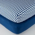 thumbnail image 1 of Parent's Choice Cotton Fitted Crib Sheets, 2 Count, Navy Chevron, 1 of 5