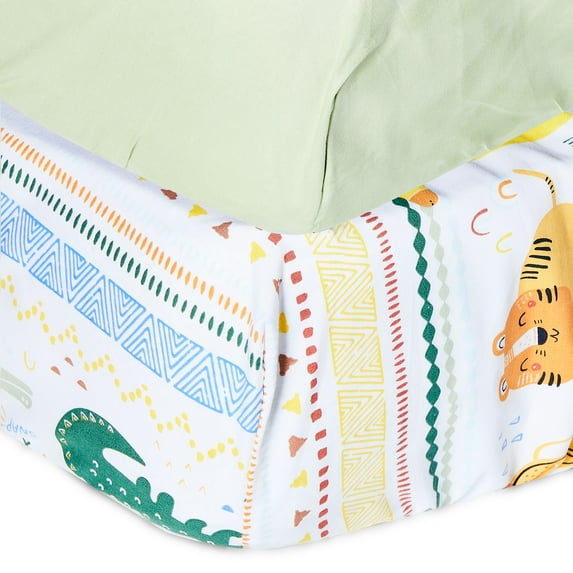 Parent's Choice Cotton Fitted Crib Sheets for Baby Boys and Girls, Jungle, 2-Pack