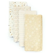 Parent's Choice Cotton Flannel Receiving Blankets for Baby Boys and Girls, Neutral Celestial Skies, 4-Pack