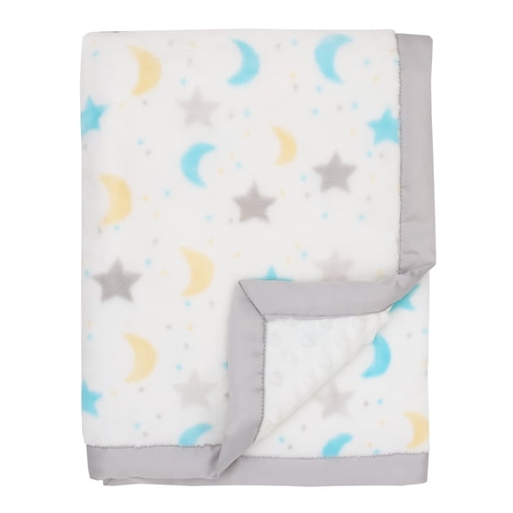 Parent's Choice Deluxe Plush Reversible Blanket Unisex Stars