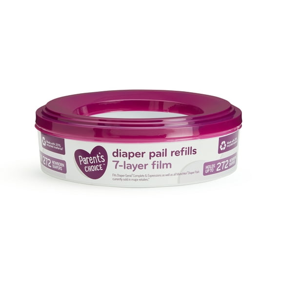 Parent's Choice Diaper Pail Refills, Holds up to 272 Newborn Diapers