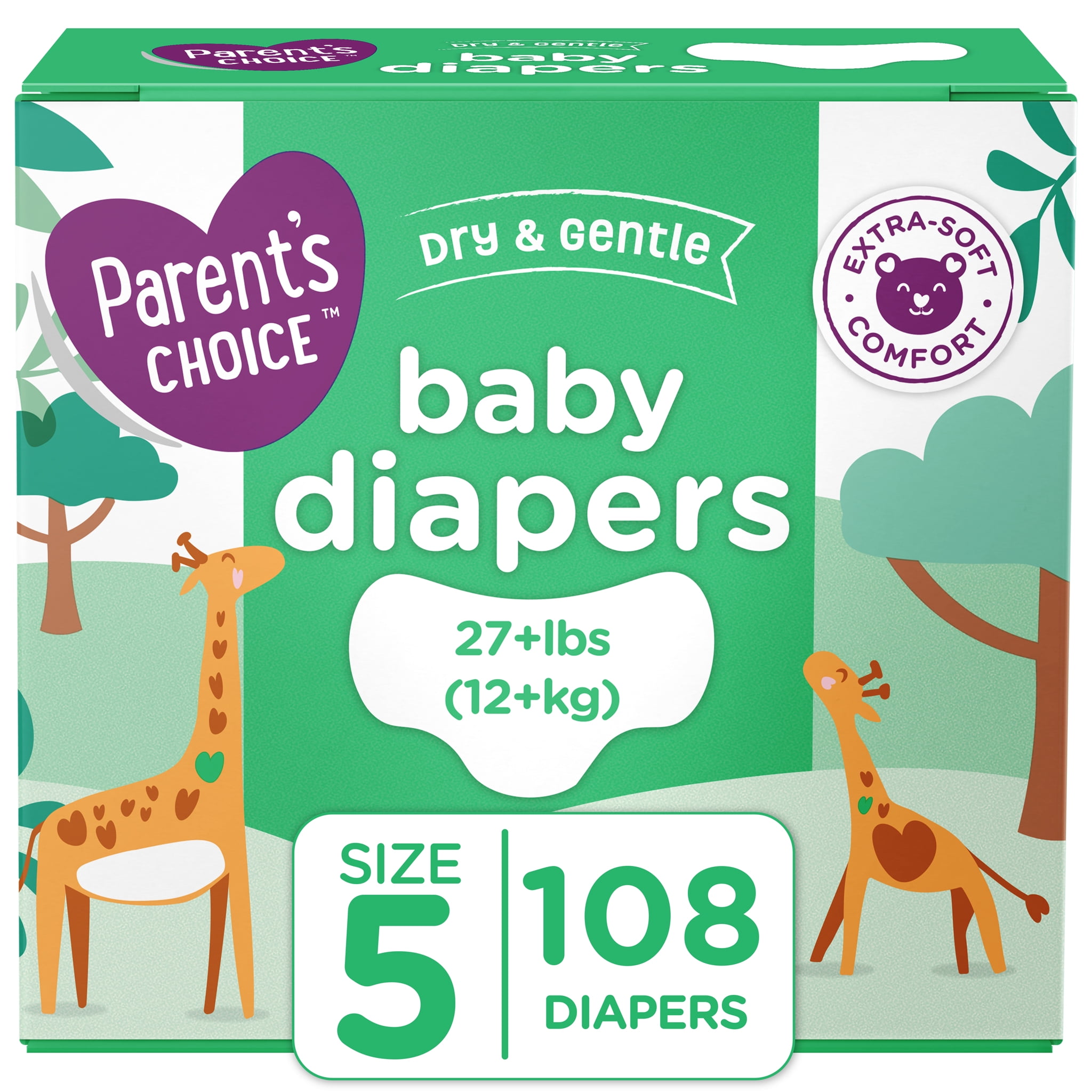 Parent's Choice Diapers - Size 4, 296 Count 