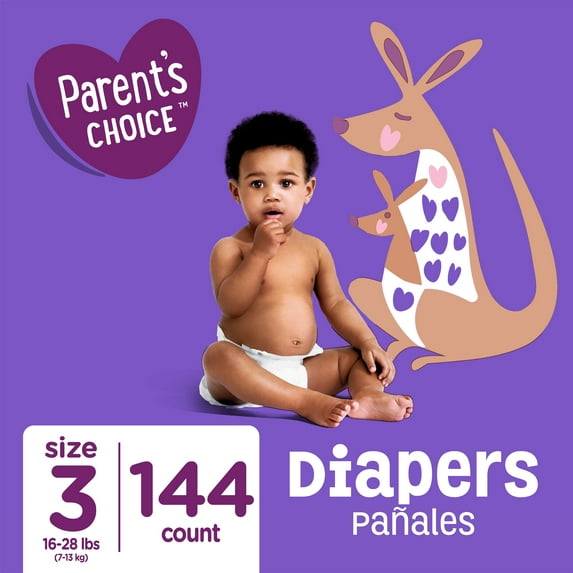 Parent's Choice Diapers, Size 3, 144 Diapers