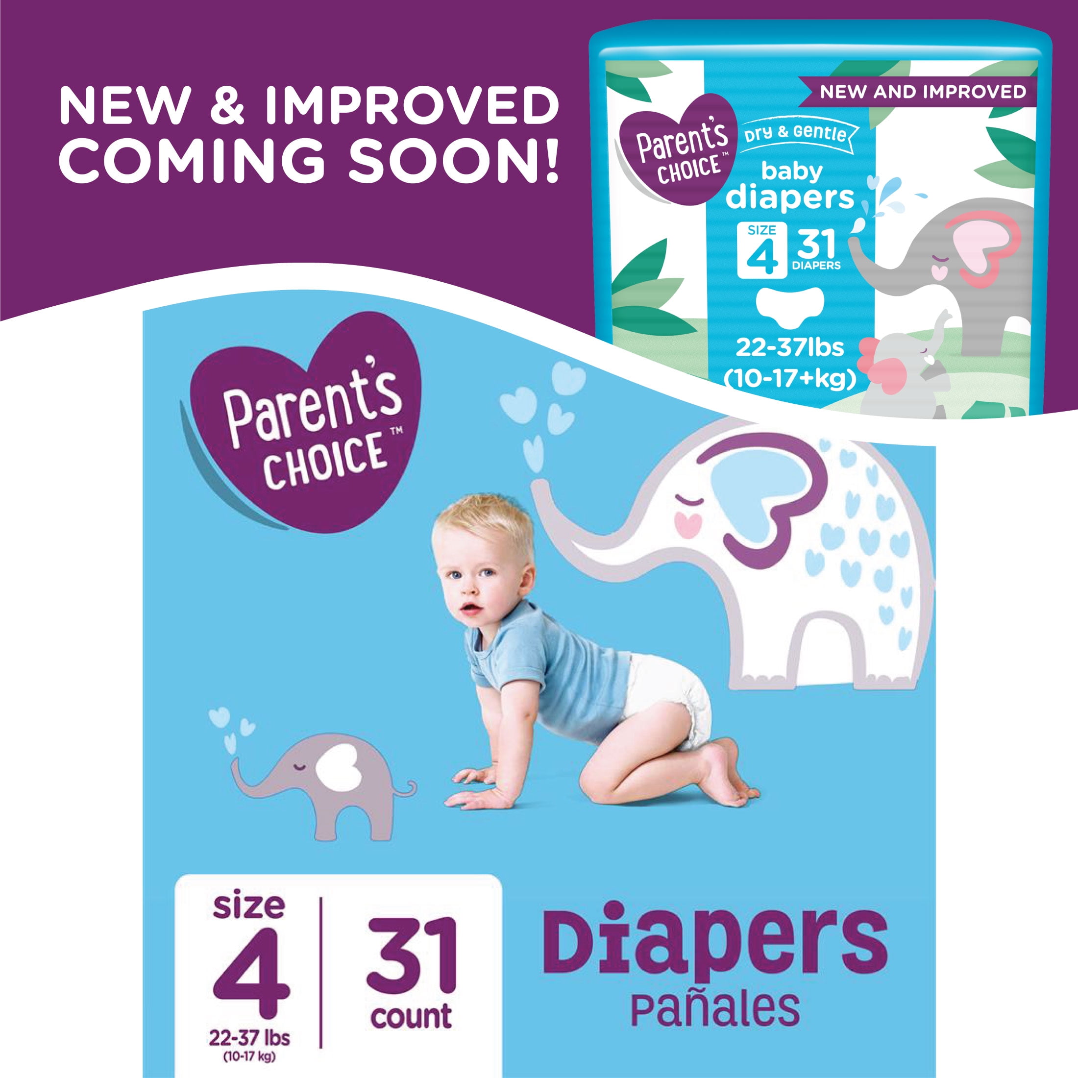 Parent's Choice Diapers, Size 4, 31 Diapers