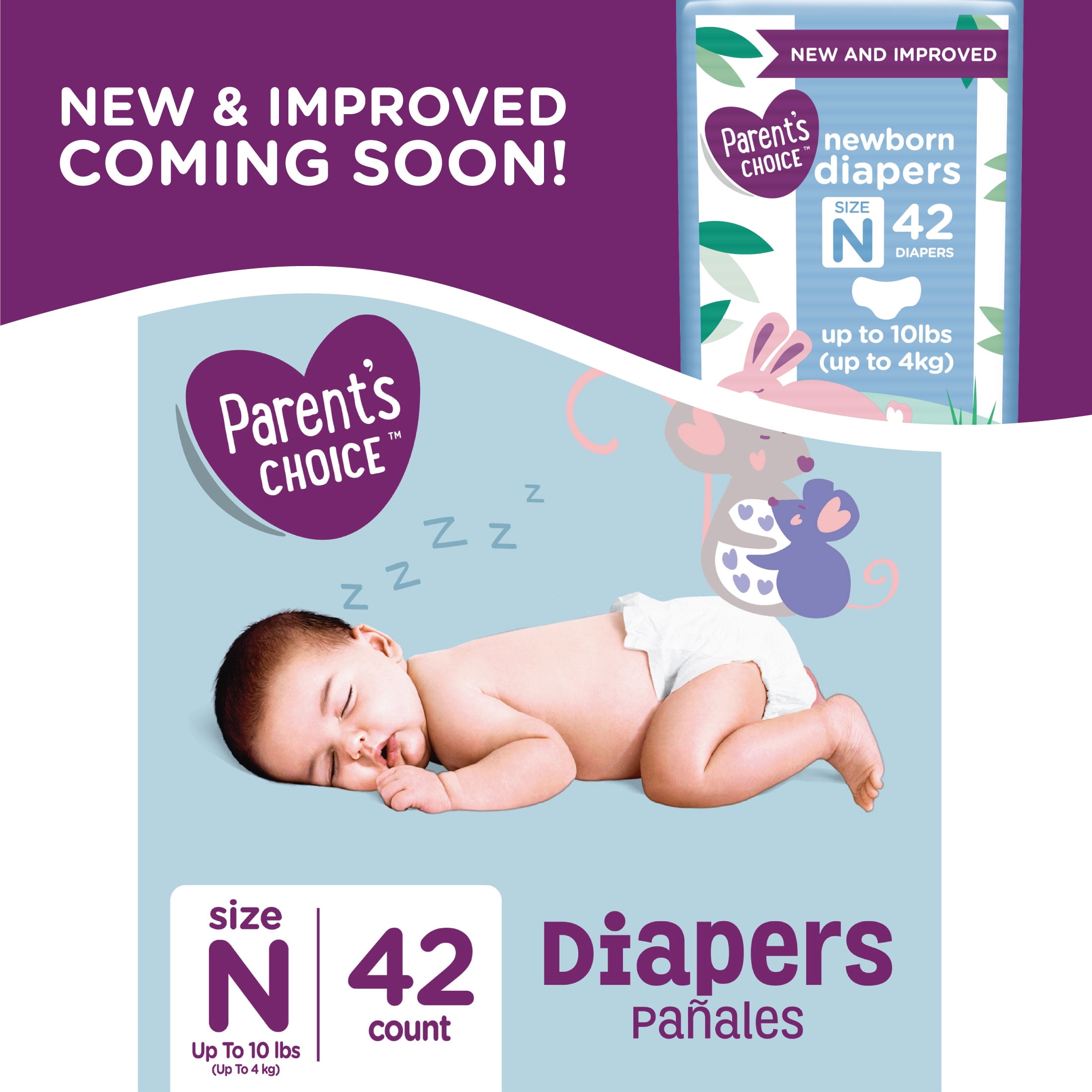 Pañal Parents Choice Baby Diaper Size 0 Nb - 42 Unidades