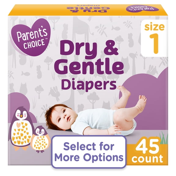 Parent's Choice Dry & Gentle Diapers (Choose Your Size & Count)