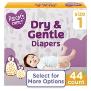 Parent's Choice Dry & Gentle Diapers Size 1, 44 Count (Select for More Options)
