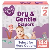 Parents Choice Dry & Gentle Diapers Size 2, 144 Count Select for More Options