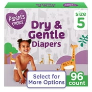 Parents Choice Dry & Gentle Diapers Size 5, 96 Count Select for More Options