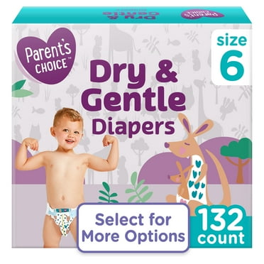 Parent's Choice Dry & Gentle Diapers Size 6, 132 Count (Select for More Options)