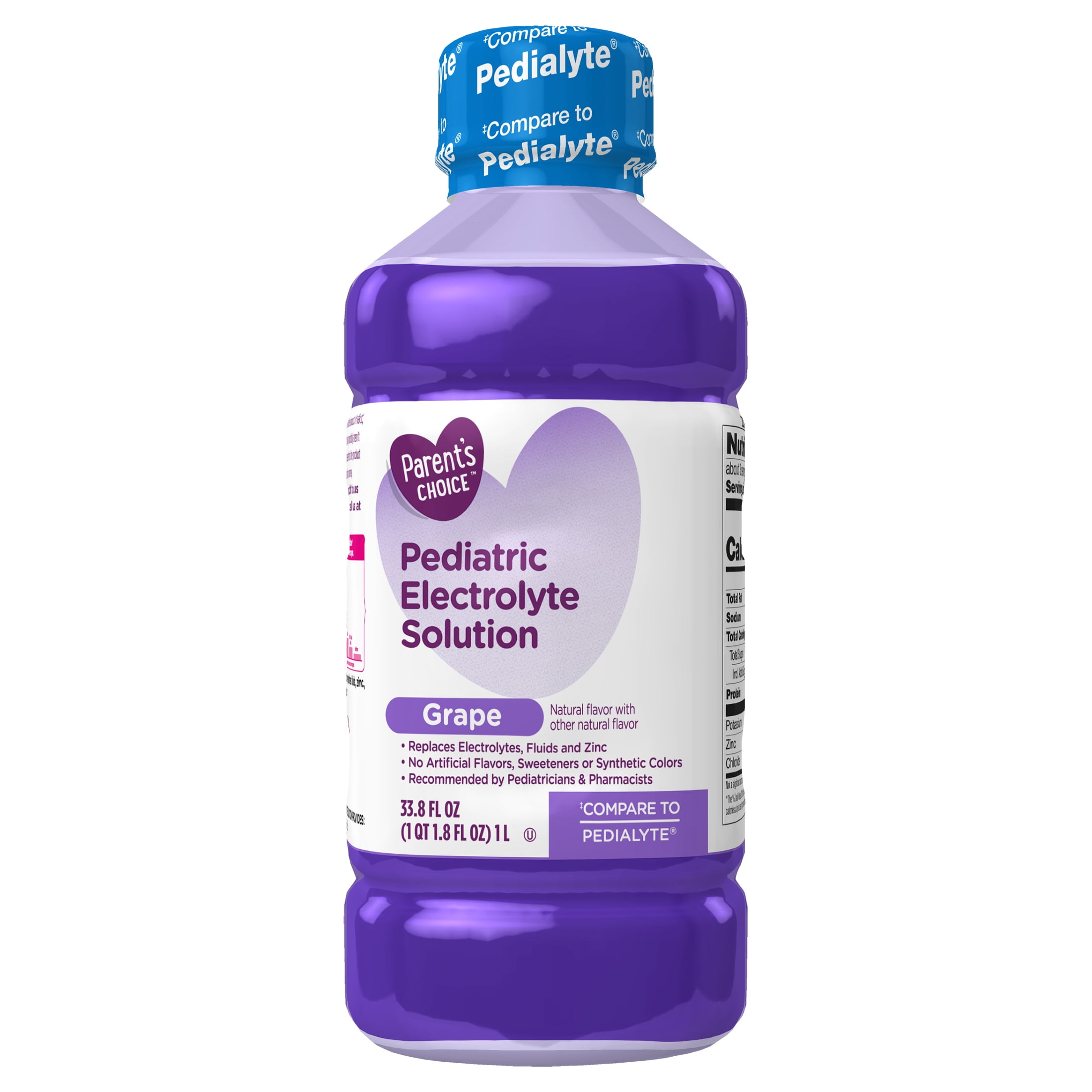 Parent's Choice Electrolyte Solution, Grape, Helps Prevent Dehydration, for Kids + Adults, 1 Liter
